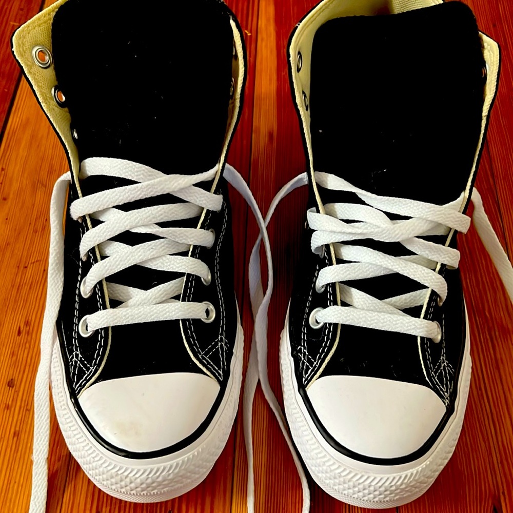 Black high top chuck tailors